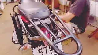 Изготовление багажной системы Vikrant V15 Making a luggage on  Bajaj विक्रांत  पर लगेज सिस्टम बनाना