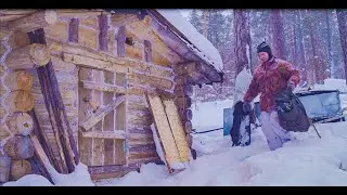 On a long journey through the huts. Closing the traps.
