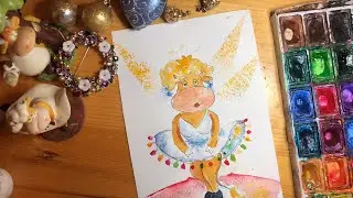 Корова. Новогодняя открытка. Как легко и красиво нарисовать корову- символ нового года