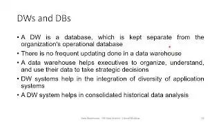 Data Warehouse and Operational Systems