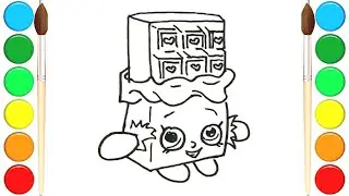 Как нарисовать ШОКОЛАДКУ каваи /  Рисуем KAWAII ШОКОЛАДКУ / How to draw a cute chocolate