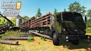 ЛУЧШИЙ ПОМОЩНИК в ЛЕСОВОДСТВЕ! ПРИЦЕП c АВТОПОГРУЗКОЙ для FS19