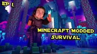 *Rougelike Adventures*  Modded Minecraft Ep 1 - Setting up home base! (Check out my Twitch)