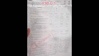 11th Faisalabad Chemistry Paper 2023 , 1st Year #Chemistry #Faisalabad