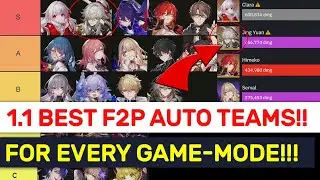 BEST F2P AUTO MODE Builds FOR ALL Game Modes!!! Jing Yuan Global Meta 1.0-1.1 Tier-List!
