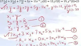 Chapter 08.05: Lesson: Writing Higher Order ODEs in State Variable Form: Example
