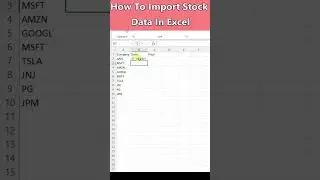 how to import stock market data in Excel #excel #exceltips #exceltutorials #ytshorts