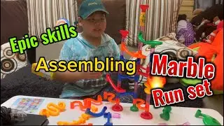 Assembling a Marble run set all by myself! epik 👌