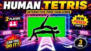 HUMAN TETRIS | 2 Players CO-OP Challenge | Interactive Workout | Immersive Warm Up