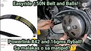 Change belt and balls! Powerlink 842 and 16gms flyball! Ito ang pinaka-malakas na set sa GY6 150 🤔