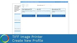 Create New Profile | TIFF Image Printer 12 | PEERNET