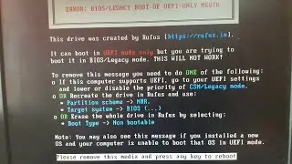 Unable to Boot and Install Windows 10 From USB Pen Drive (Rufus) - Solved
