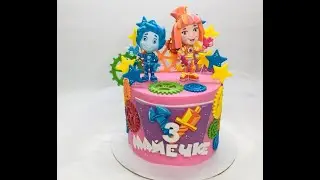 Оформление торта в стиле мф Фиксики_How to make a Fixiki cake