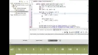 Sum of Even elements in one dimension Array