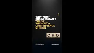 Why your business can’t thrive without a Chief Revenue Officer | Dr Alexa D'Agostino #CRO