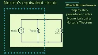 11:How to solve Numericals using Norton's theorem|step by step procedure