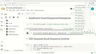 Pythonda Excel dosyaları ile Çalışmak