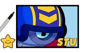 How To Draw STU Icon 🔥 | Brawl Stars | New Free Brawler | Step By Step