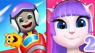 My Talking Angela 2 VS Talking Tom Sky RUN 2021 Android iOS Gameplay HD