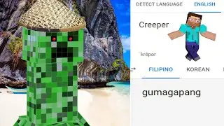 Minecraft Creeper in different languages meme