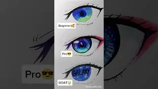 Beginner to GOAT🤯 Anime eye drawing #anime #art #foryou #drawing #fypシ #challenge #shorts