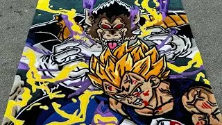GIANT DRAGONBALL Z CRAZY VEGETA RUG!