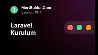 Kurulumlar | Laravel 8 Dersleri