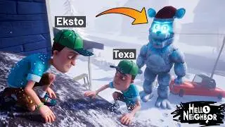 WOW!! THE BEAR BECAME INVISIBLE!! SO DIFFICULT 🥶 Hello Neighbor FrostBear | Eksto Ömer