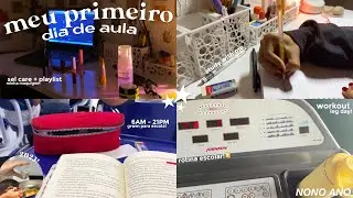 MEU PRIMEIRO DIA DE AULA 2023! - nono ano, volta as aulas, produtividade, grwm, workout, estudando..