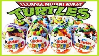 Киндер Сюрприз с героями мультфильма Черепашки ниндзя 2018! Unboxing Kinder Surprise Turtles 2018!