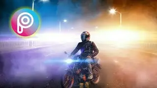 Moto Rider photo manipulation PicsArt app tutorial |  How to photo edit using mobile phone PicsArt