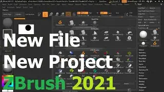 Create a new file - new project in Zbrush 2021