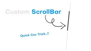 How To Make Custom ScrollBar Using Css | Quick Css Trick | Html Css