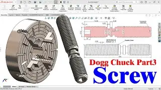 Design of Dogg chuck Part3 Screw | Solidworks tutorial