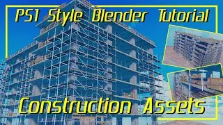 BEST Modular PS1 Style LOWPOLY Construction environment Assets | Blender Tutorial