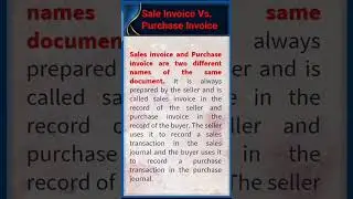Mastering Accounting || Sale Invoice vs Purchase Invoice