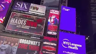 A Night View of Times Square, New York.