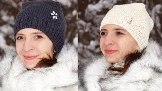 Вязание для начинающих. Простая шапка спицами по кругу. Шапка спицами / How to knit a hat