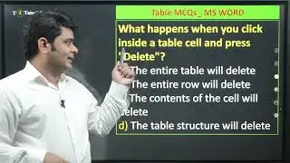 MS Word Tables MCQs