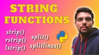 String Functions in Python | lstrip, rstrip, strip, split() string into words | Class 11/12 CS