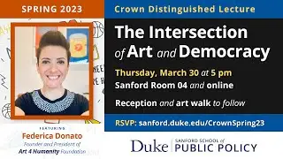 Crown Distinguished Lecture | Federica Donato, Art4Humanity