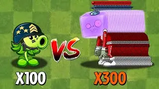 PVZ 2 Challenge - 100 Plants Vs 300 Holo Head Zombies - Who Will Win?