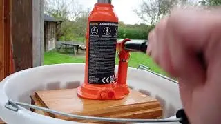Homemade apple press for Cider