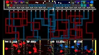 Pipeline Game with Space War in Algodoo