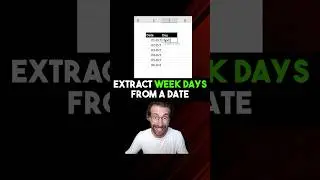 Extract Week Day From a Date in Excel 