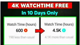 😮New trick 4000 hours watchtime | Watch time kaise badhaye | 4k watch time kaise pura karen | seo