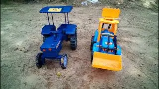 Hmt tractor Heavy loading || Jcb construction with power tractor