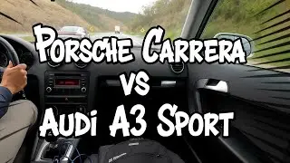 Pega entre Porsche Carrera 911 3.0 biturbo 385cv vs Audi A3 Sport 2.0 Turbo 200cv