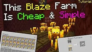 Super Simple Blaze Farm Tutorial(no redstone required)