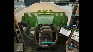 FS22 чистка снега на ферме трактором JD9